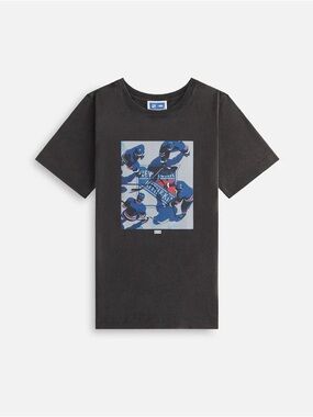 Kith Kids For The New York Rangers On Ice Vintage Tee - Black - Size 2T